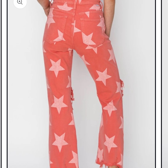 Risen: Starstruck High Rise Distressed Cropped Flare Jeans - Picture 2 of 10